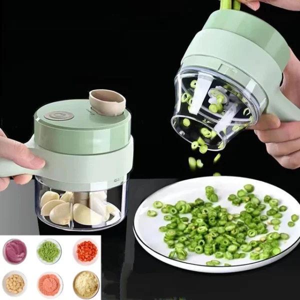 Electric Chopper Vegetable Cutter Set Food Chopper - Image 3
